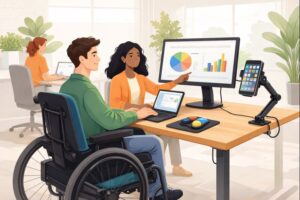 Lire la suite à propos de l’article Quels accessoires pour un poste de travail adapté au handicap ?